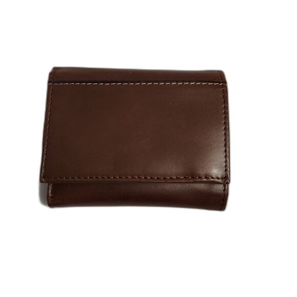 George Brown Leather Trifold Wallet – RFID, Flip ID, Coin Pocket, Organizer - Picture 1 of 9